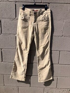 Be Bop Jeans Boot Cut Corduroy Pants in Beige
